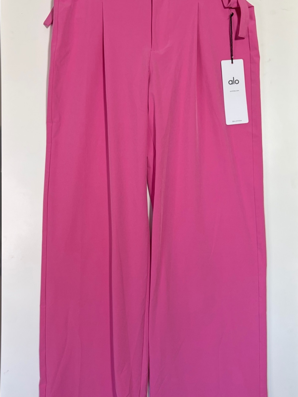 Alo Yoga Mid-Rise Showdown Trouser Paradise Pink S NWT Wide Leg Cutout - Picture 5 of 12